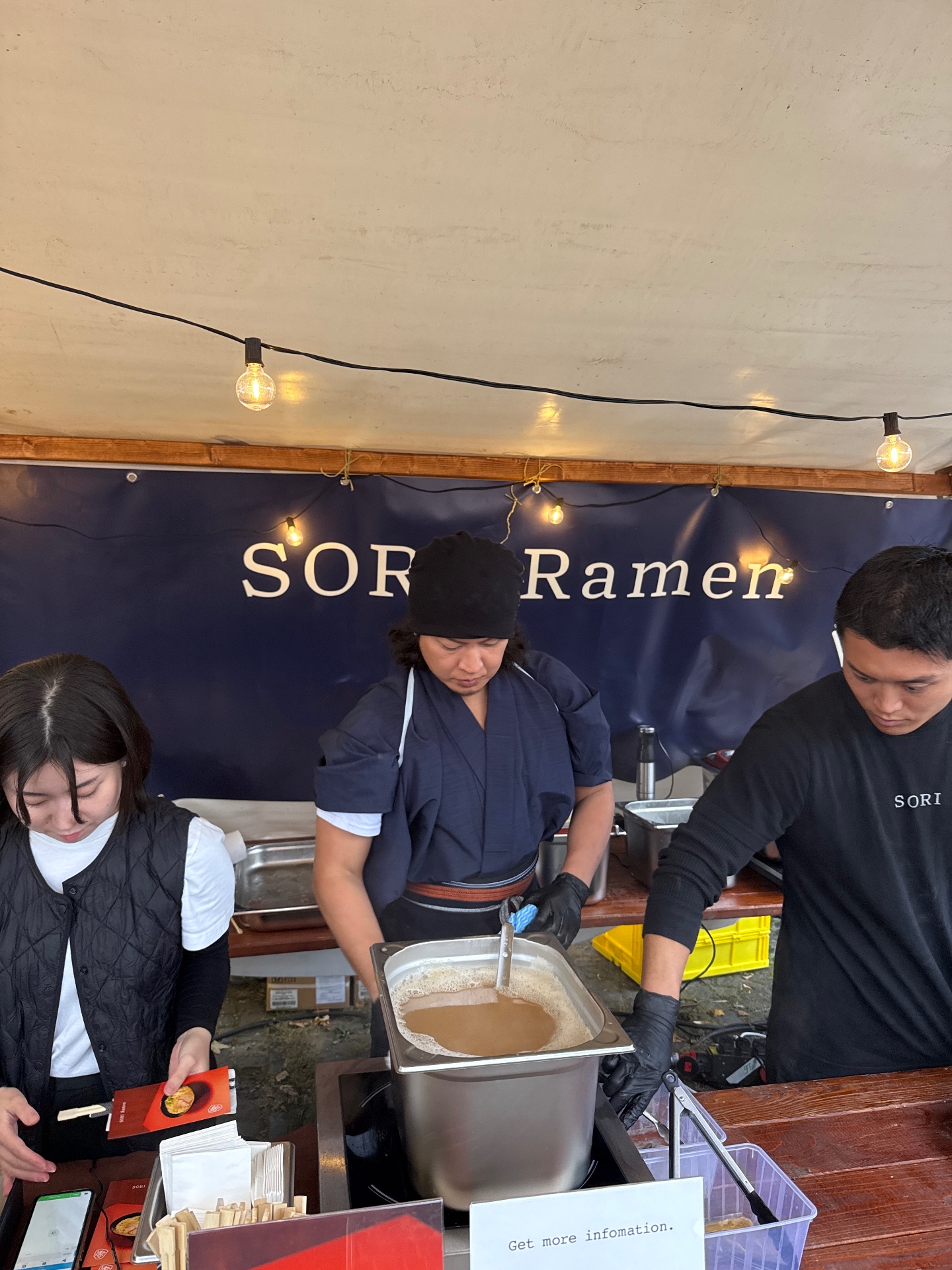 SORI Ramen team over the Tori Paitan broth