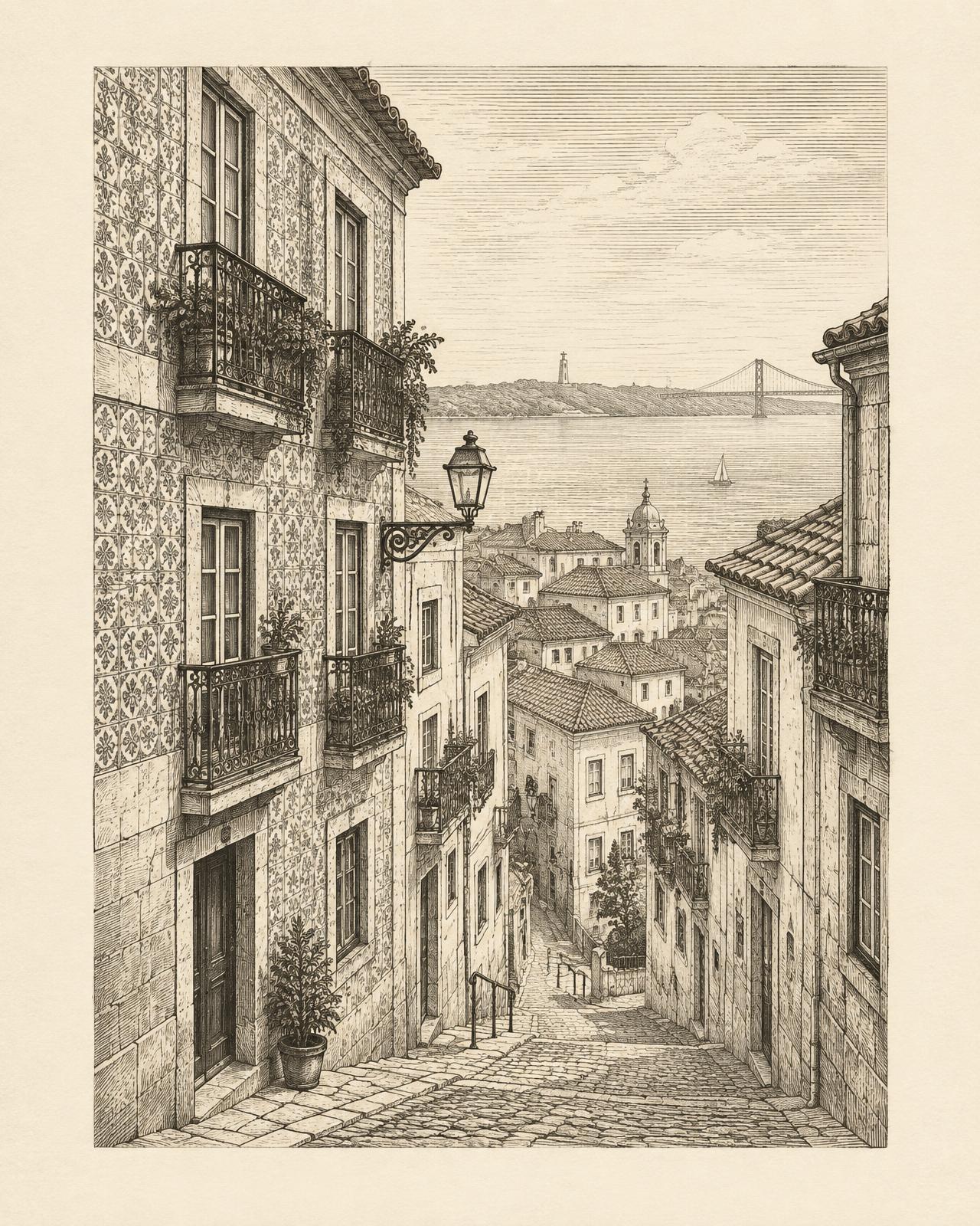 Lisbon city plate