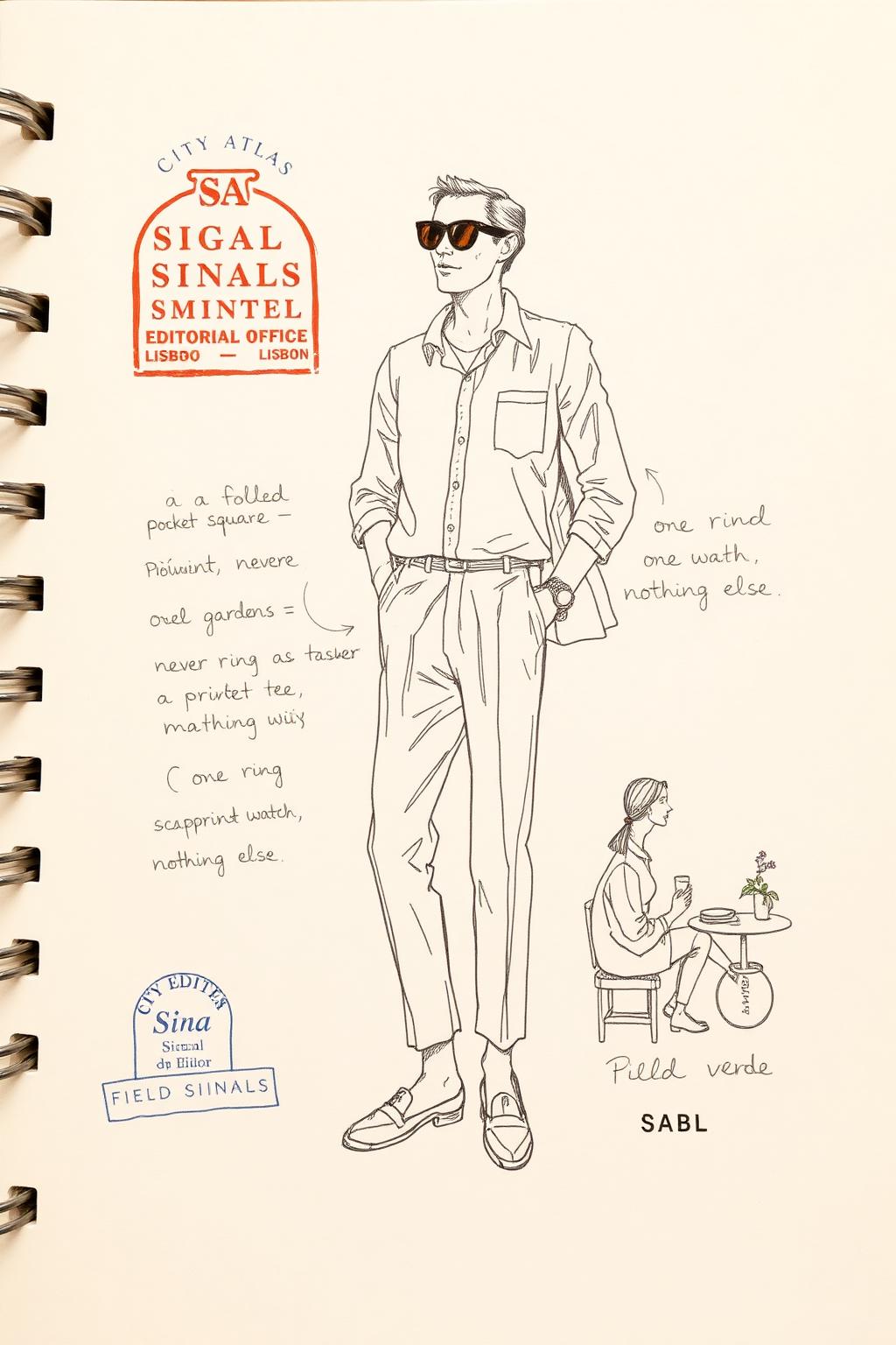 The Linen Dandy — illustrated figure