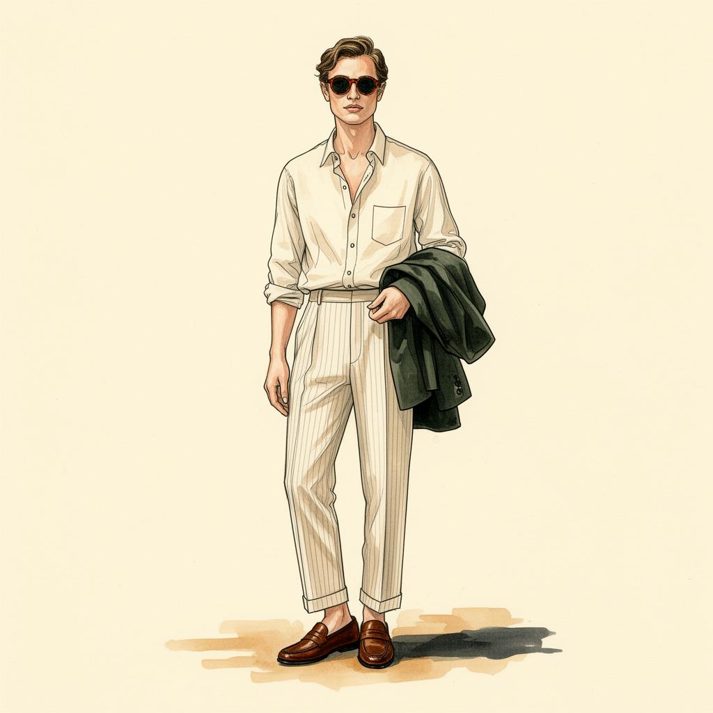 The Linen Dandy — illustrated figure